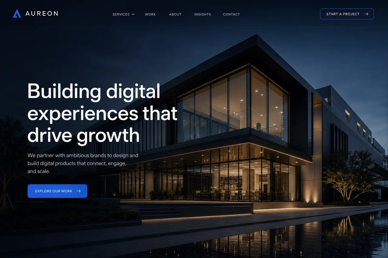 Preview of a modern, conversion-focused business website built by 3webseiten.de